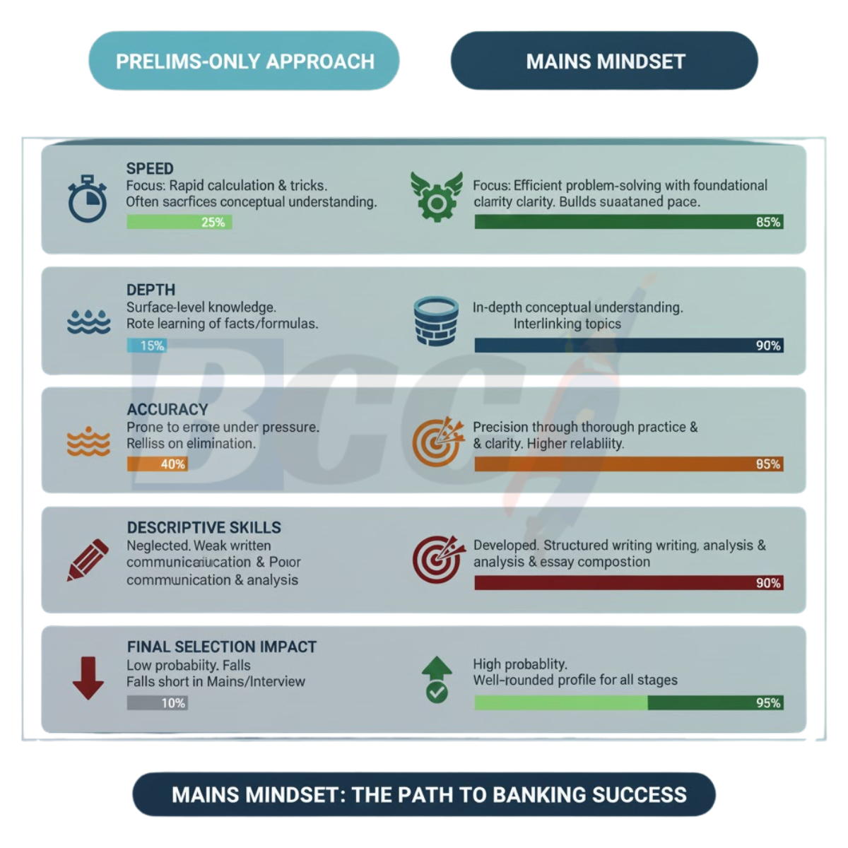 Banking Prelims vs Mains Mindset