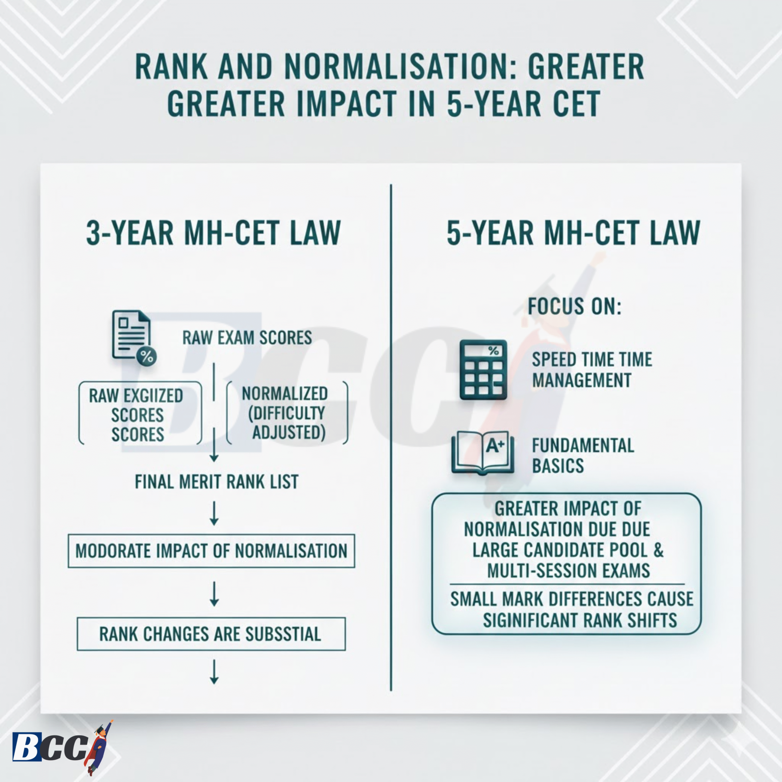 Rank and Normalisation Greater Impact in 5-Year CET