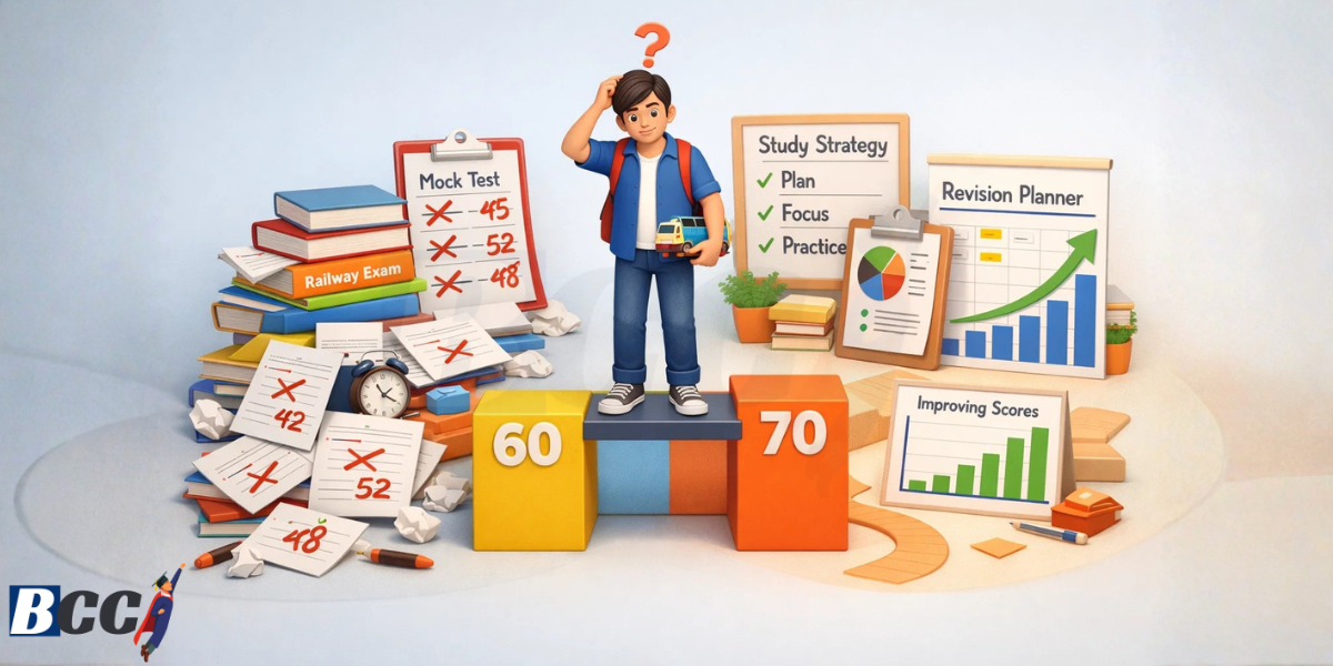 Why Most RRB Aspirants Get Stuck Between 60–70 Marks (And How to Break This Barrier)