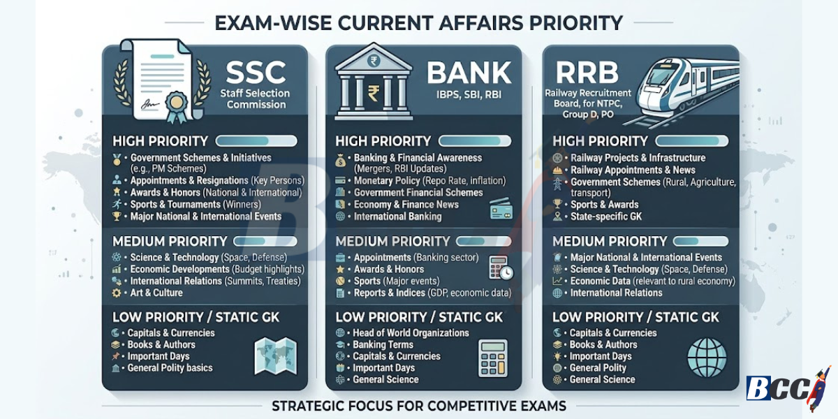 Exam-Wise Current Affairs Priority